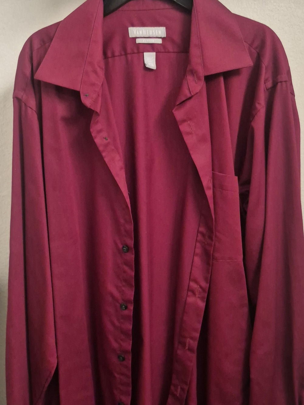VAN HEUSEN Burgundy Button-Up Shirt